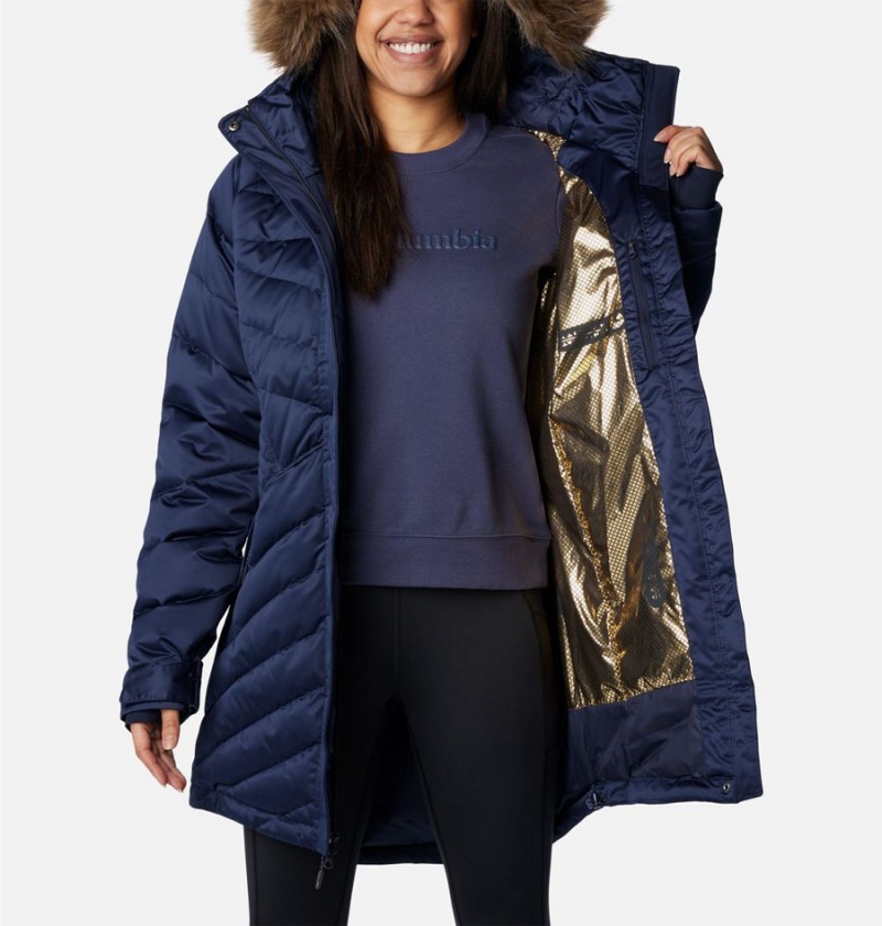 Columbia Lay D III Mid Women's Puffer Jacket Navy | MFLYRO-806