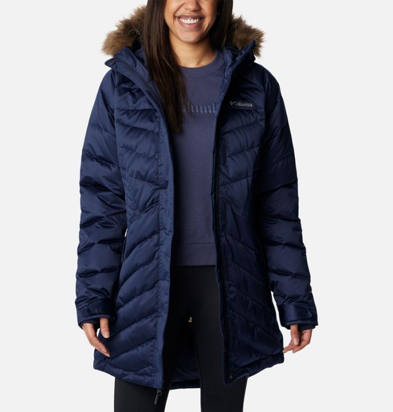 Columbia Lay D III Mid Women's Puffer Jacket Navy | MFLYRO-806