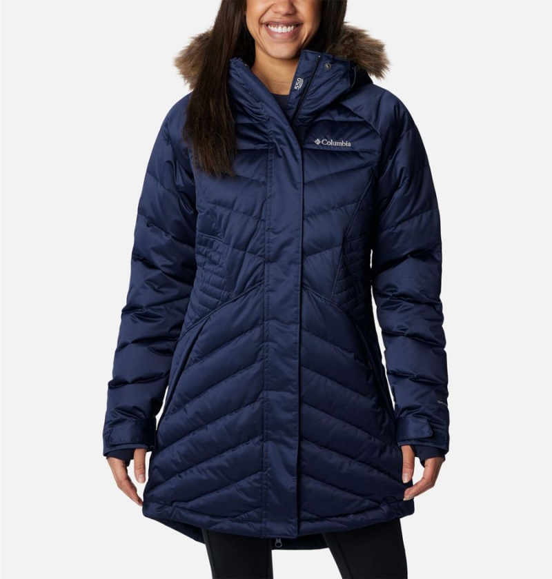 Columbia Lay D III Mid Women\'s Puffer Jacket Navy | MFLYRO-806