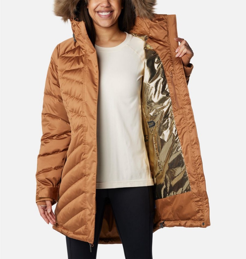 Columbia Lay D III Mid Women's Puffer Jacket Brown | TNDBUA-103