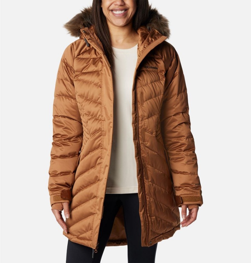 Columbia Lay D III Mid Women's Puffer Jacket Brown | TNDBUA-103