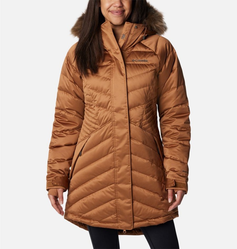 Columbia Lay D III Mid Women\'s Puffer Jacket Brown | TNDBUA-103