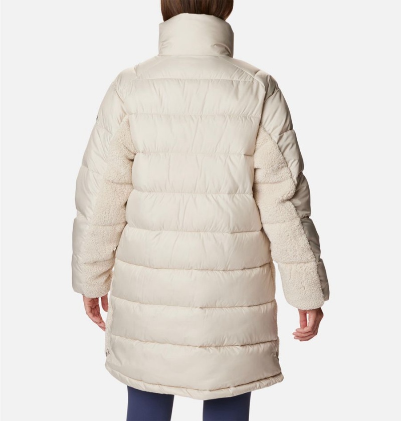 Columbia Leadbetter Point Long Women's Puffer Jacket White | EZNSLI-605