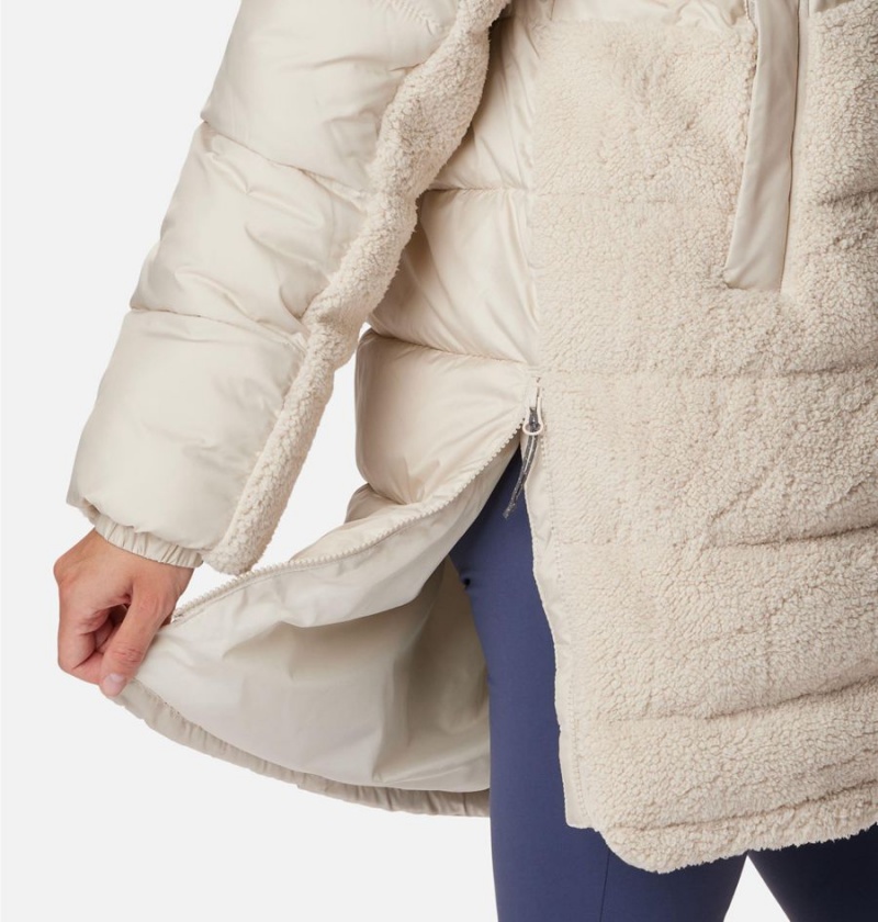 Columbia Leadbetter Point Long Women's Puffer Jacket White | EZNSLI-605