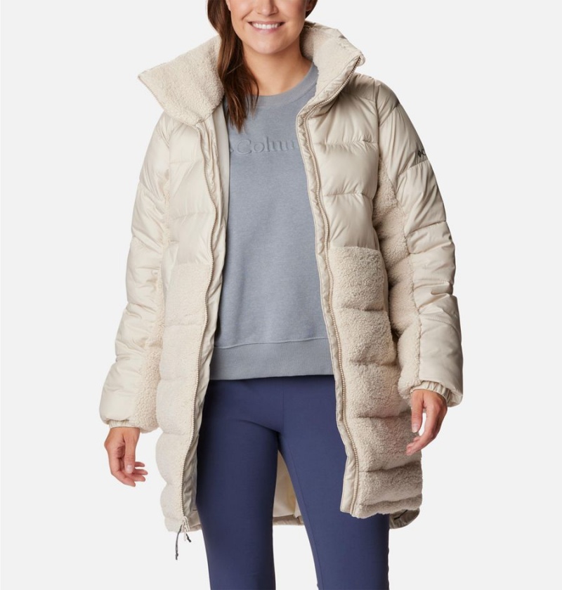 Columbia Leadbetter Point Long Women's Puffer Jacket White | EZNSLI-605