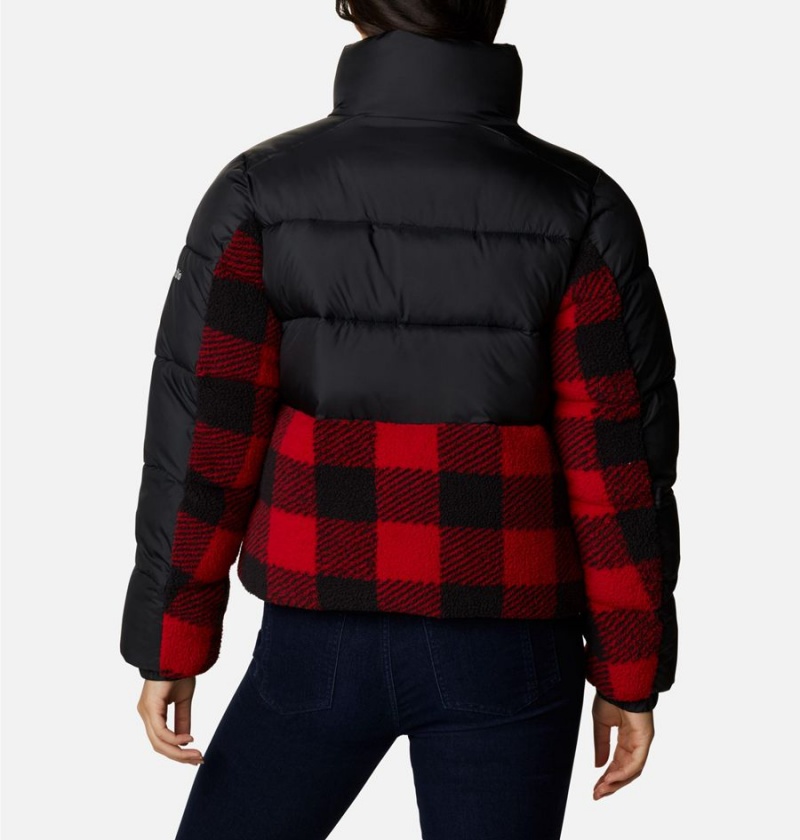 Columbia Leadbetter Point Sherpa Hybrid Women's Puffer Jacket Black | WDKSJL-407