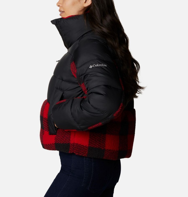 Columbia Leadbetter Point Sherpa Hybrid Women's Puffer Jacket Black | WDKSJL-407