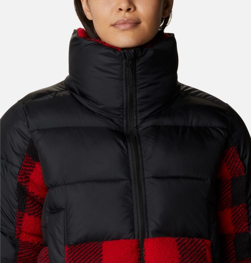 Columbia Leadbetter Point Sherpa Hybrid Women's Puffer Jacket Black | WDKSJL-407