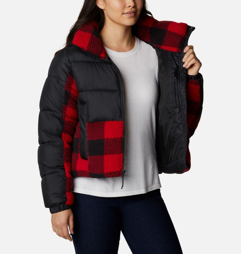 Columbia Leadbetter Point Sherpa Hybrid Women's Puffer Jacket Black | WDKSJL-407