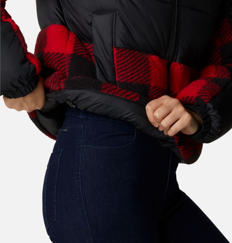Columbia Leadbetter Point Sherpa Hybrid Women's Puffer Jacket Black | WDKSJL-407