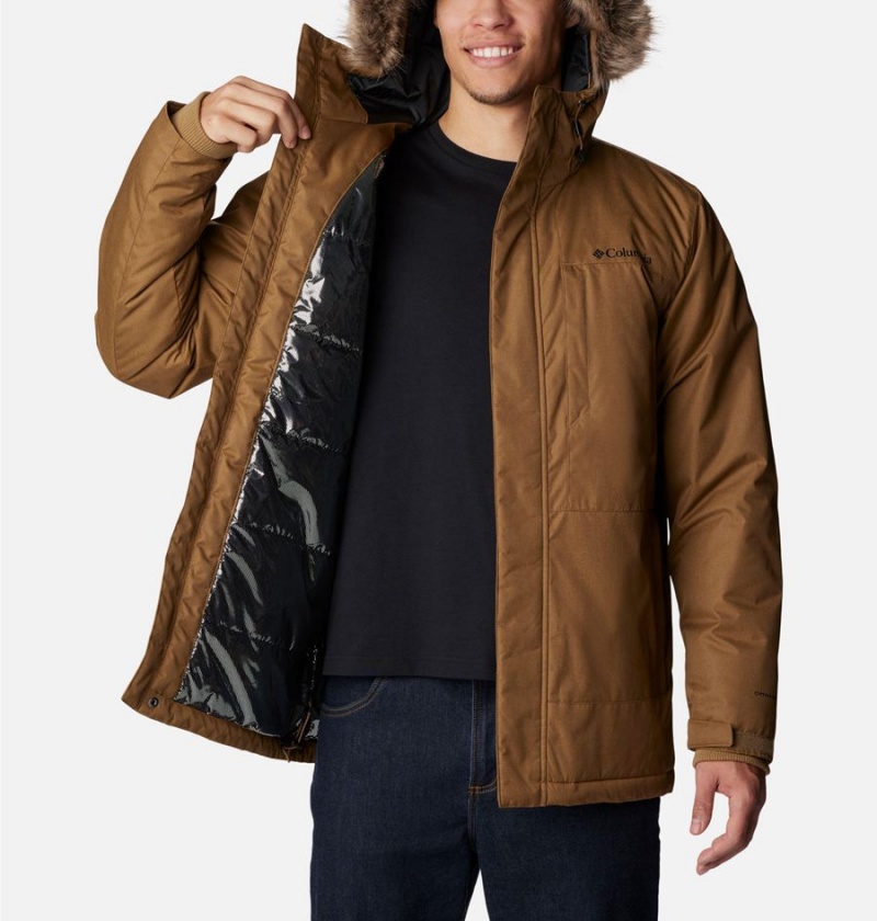 Columbia Leif Trail Men's Coats Brown | NTFOYK-310