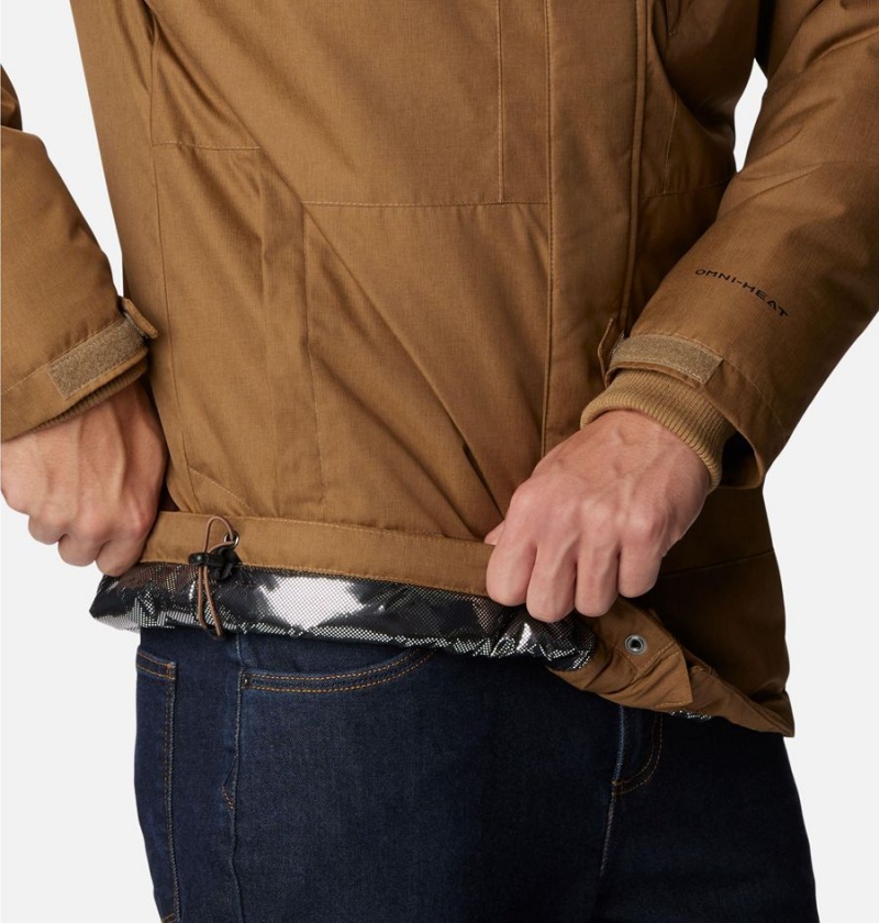 Columbia Leif Trail Men's Coats Brown | NTFOYK-310