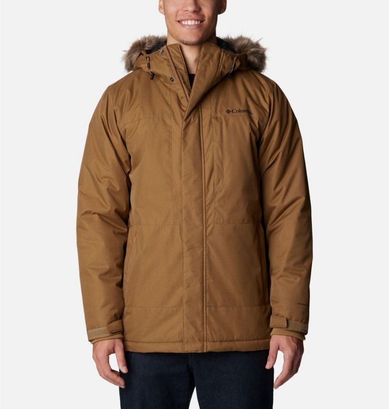 Columbia Leif Trail Men\'s Coats Brown | NTFOYK-310