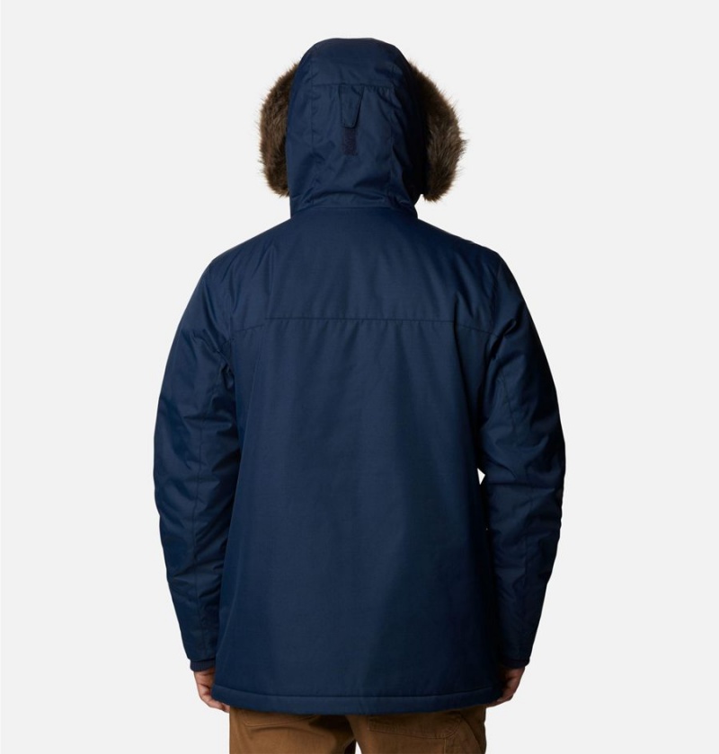 Columbia Leif Trail Men's Coats Navy | OGWPRT-352