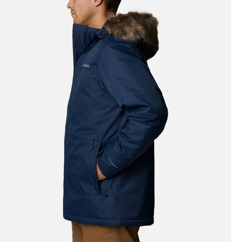 Columbia Leif Trail Men's Coats Navy | OGWPRT-352