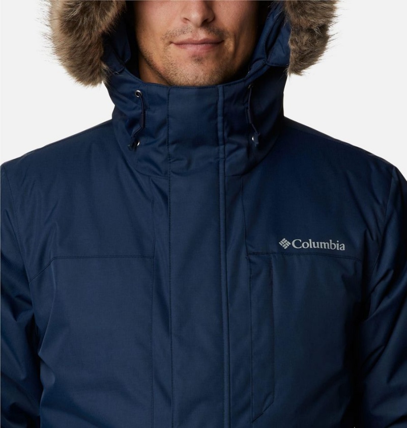 Columbia Leif Trail Men's Coats Navy | OGWPRT-352