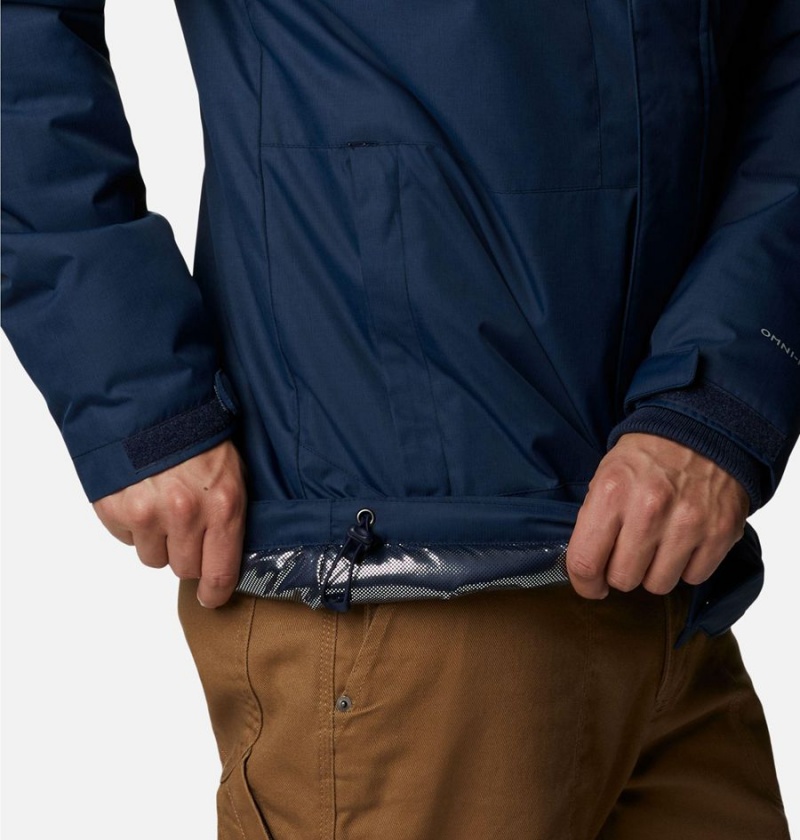 Columbia Leif Trail Men's Coats Navy | OGWPRT-352