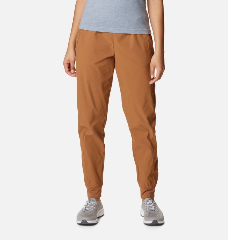 Columbia Leslie Falls Joggers Women\'s Pants Brown | KNYELU-482