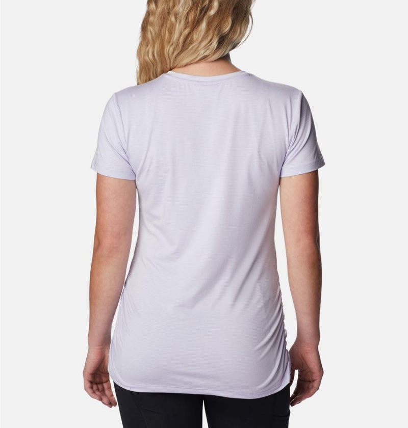 Columbia Leslie Falls Short Sleeve Women's T-Shirt Purple | LWXSTY-751