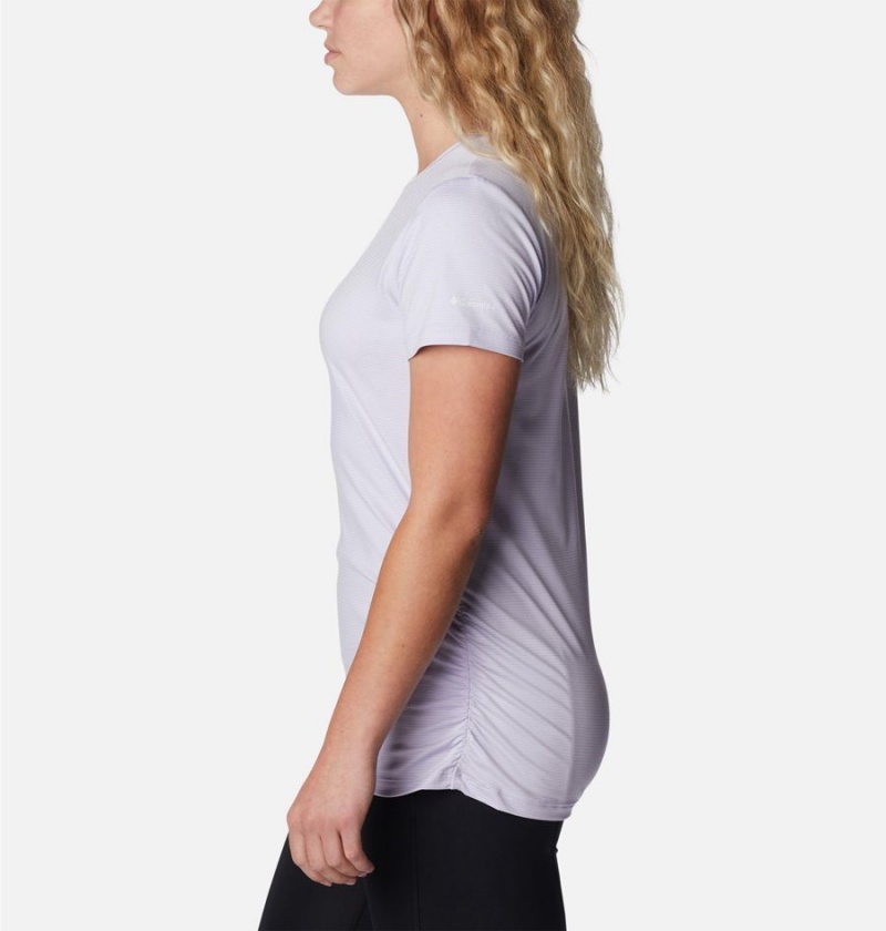 Columbia Leslie Falls Short Sleeve Women's T-Shirt Purple | LWXSTY-751