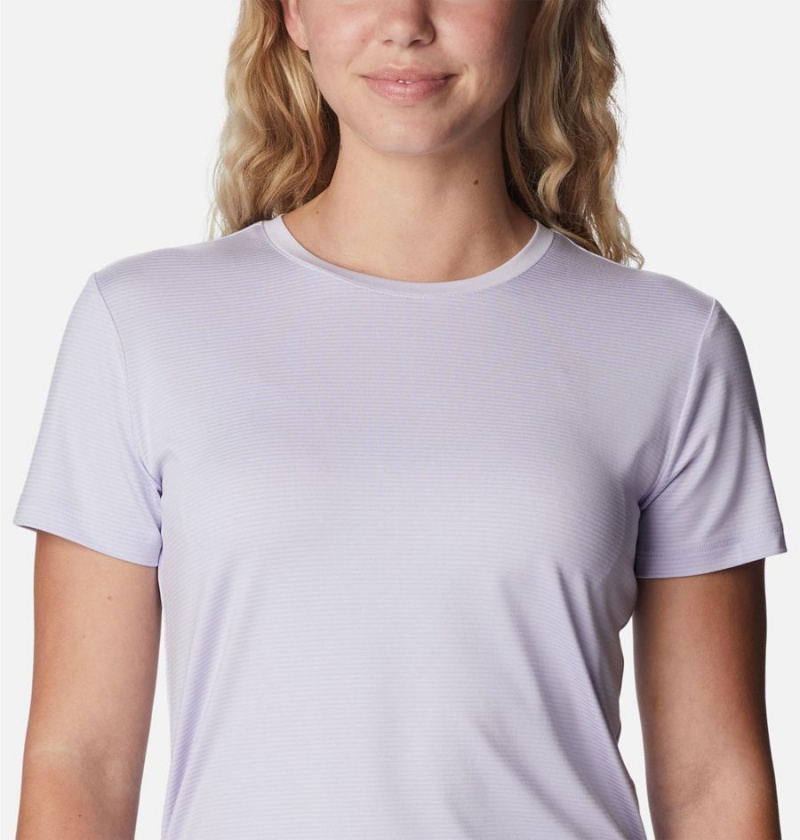 Columbia Leslie Falls Short Sleeve Women's T-Shirt Purple | LWXSTY-751