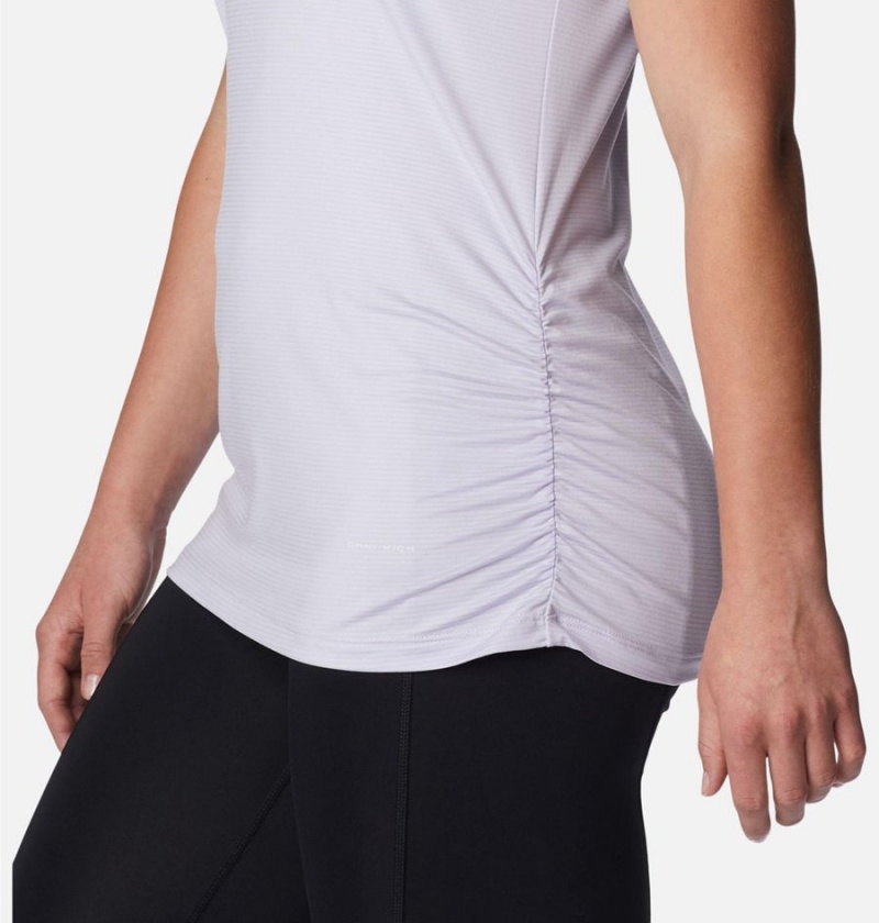 Columbia Leslie Falls Short Sleeve Women's T-Shirt Purple | LWXSTY-751