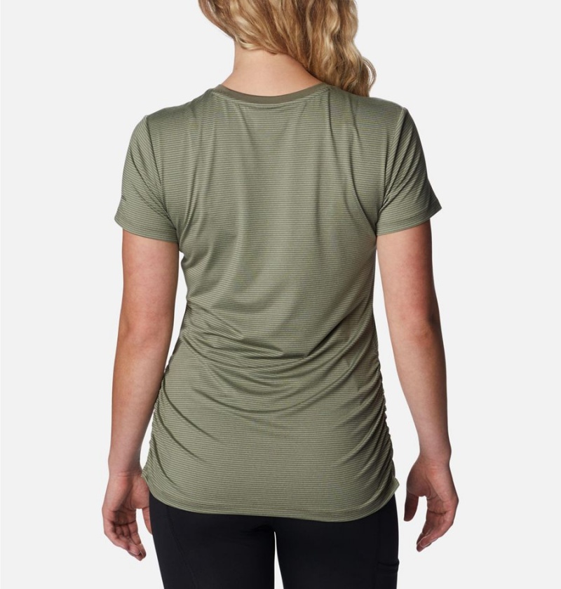Columbia Leslie Falls Short Sleeve Women's T-Shirt Green | EDUHJY-134