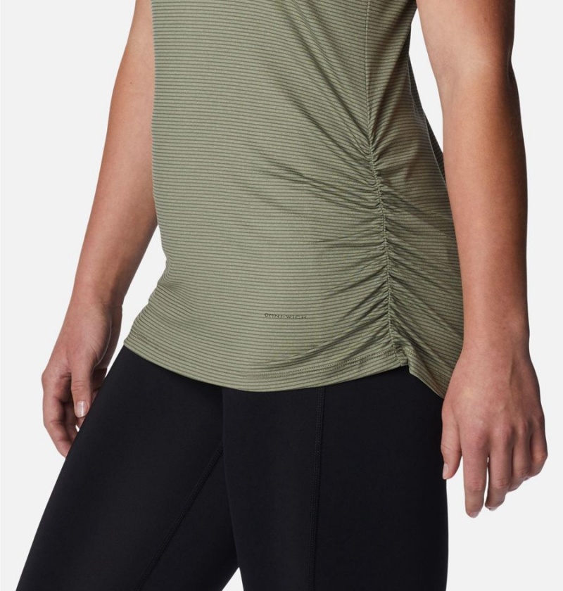 Columbia Leslie Falls Short Sleeve Women's T-Shirt Green | EDUHJY-134