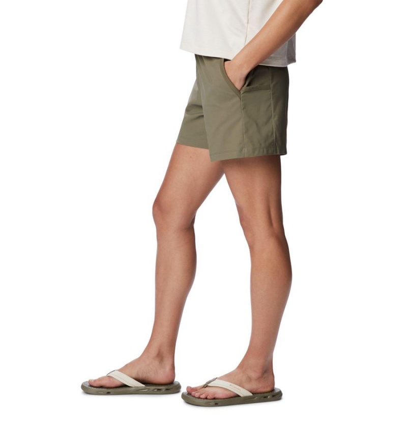 Columbia Leslie Falls Women's Shorts Green | ZXDWRK-514