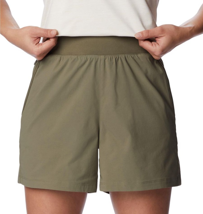 Columbia Leslie Falls Women's Shorts Green | ZXDWRK-514
