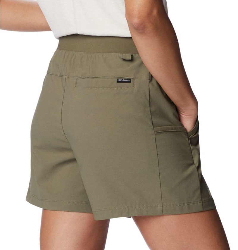 Columbia Leslie Falls Women's Shorts Green | ZXDWRK-514