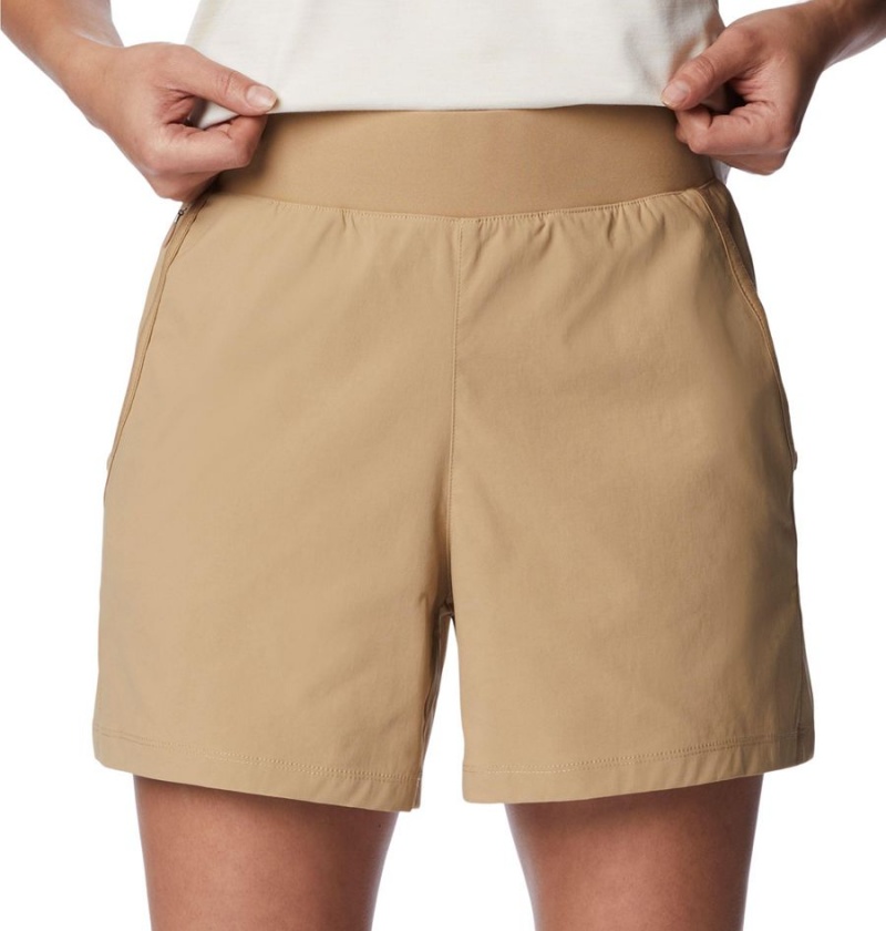 Columbia Leslie Falls Women's Shorts Khaki | SDZGEM-521