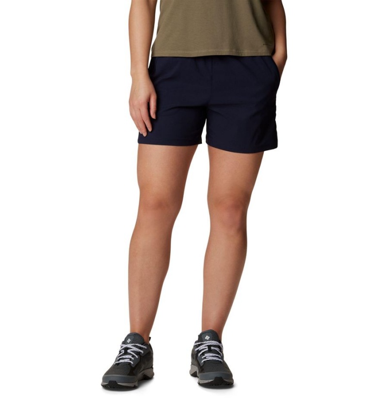 Columbia Leslie Falls Women\'s Shorts Navy | HIAWTL-105