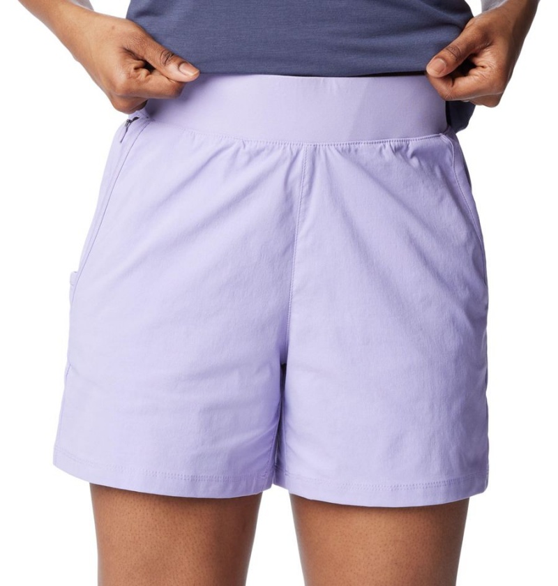 Columbia Leslie Falls Women's Shorts Purple | VAEKMO-206