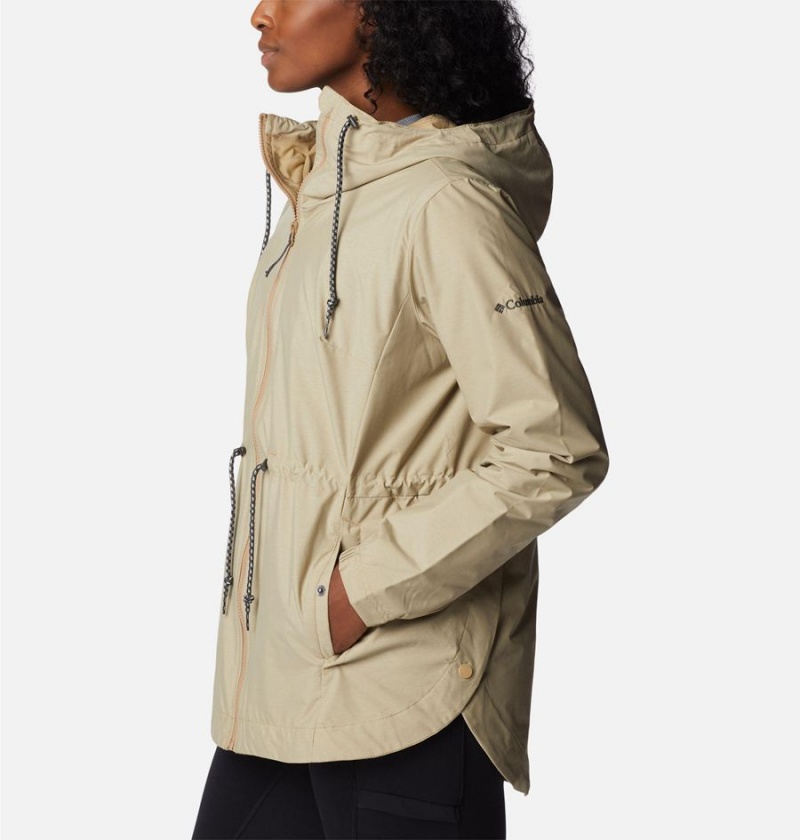 Columbia Lillian Ridge Shell Women's Rain Jacket Khaki | NXGVFB-089