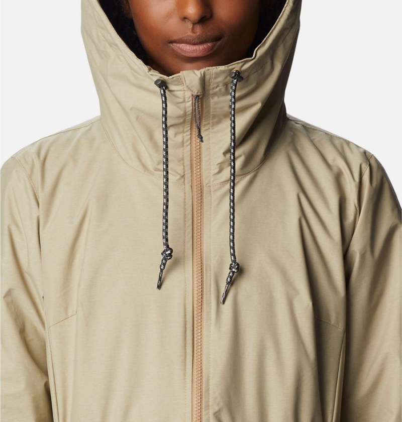 Columbia Lillian Ridge Shell Women's Rain Jacket Khaki | NXGVFB-089