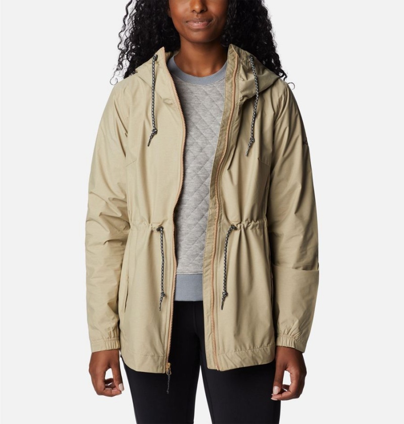 Columbia Lillian Ridge Shell Women's Rain Jacket Khaki | NXGVFB-089
