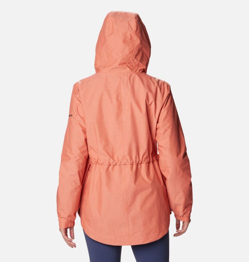 Columbia Lillian Ridge Shell Women's Rain Jacket Coral | DLXUEF-602