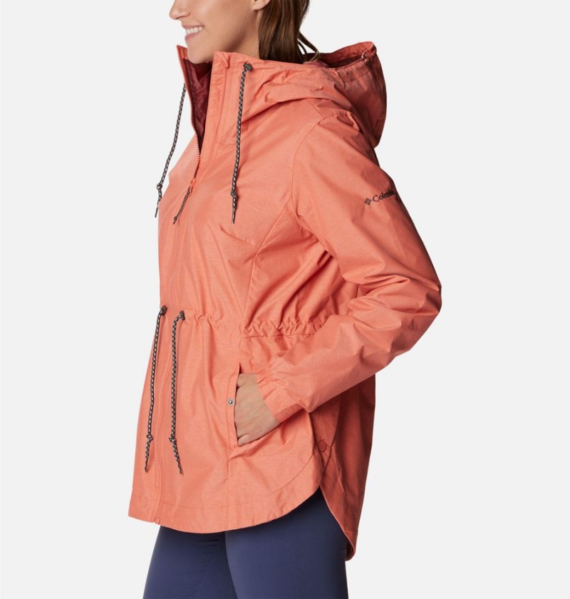 Columbia Lillian Ridge Shell Women's Rain Jacket Coral | DLXUEF-602