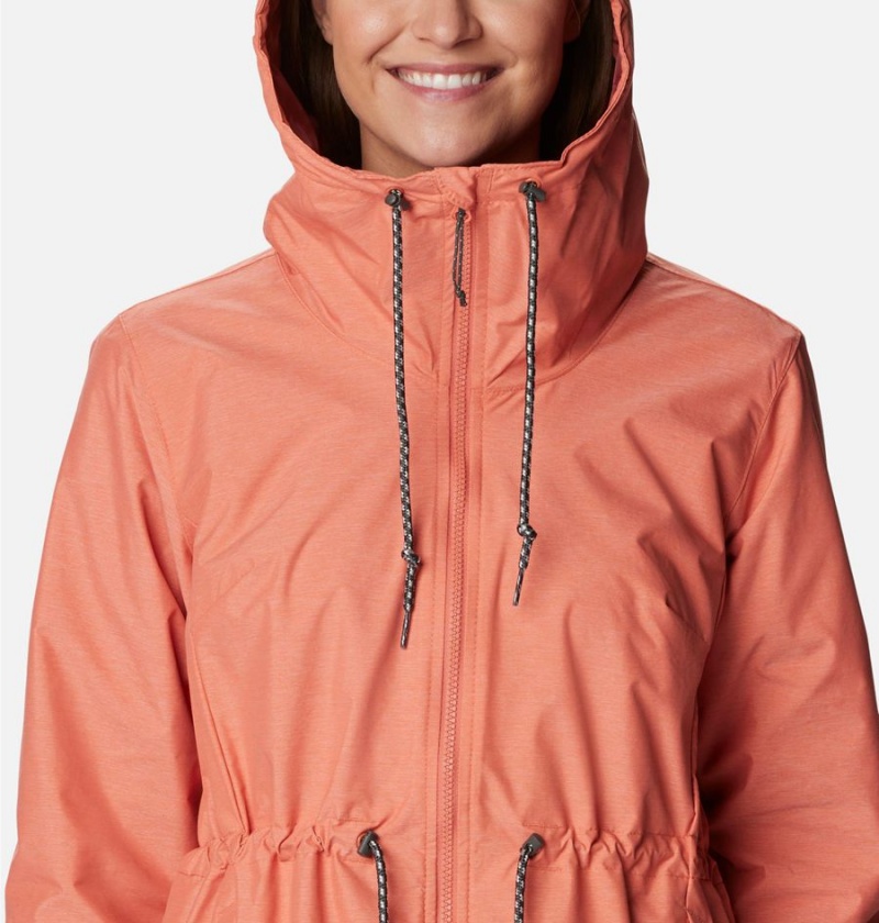 Columbia Lillian Ridge Shell Women's Rain Jacket Coral | DLXUEF-602