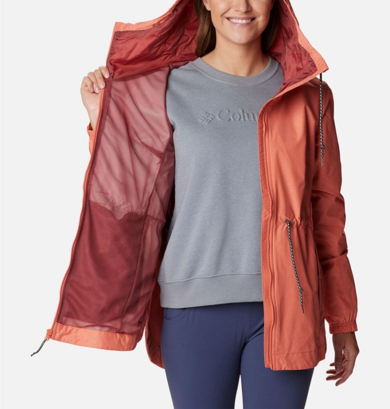 Columbia Lillian Ridge Shell Women's Rain Jacket Coral | DLXUEF-602