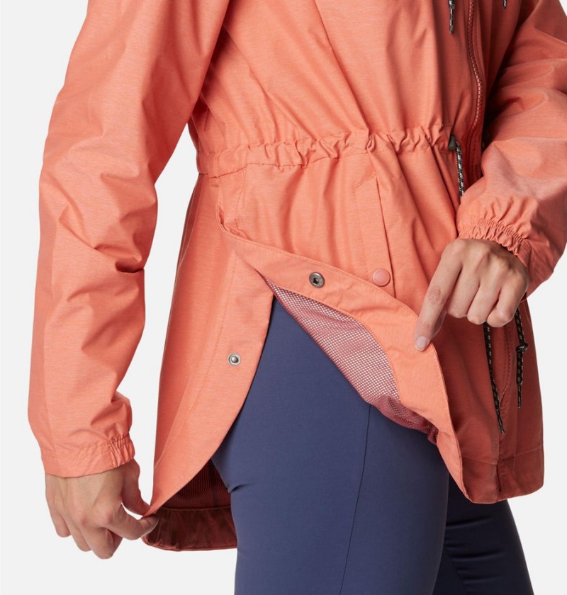 Columbia Lillian Ridge Shell Women's Rain Jacket Coral | DLXUEF-602