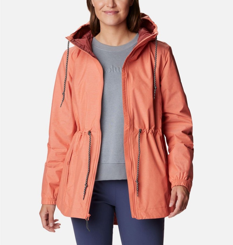 Columbia Lillian Ridge Shell Women's Rain Jacket Coral | DLXUEF-602