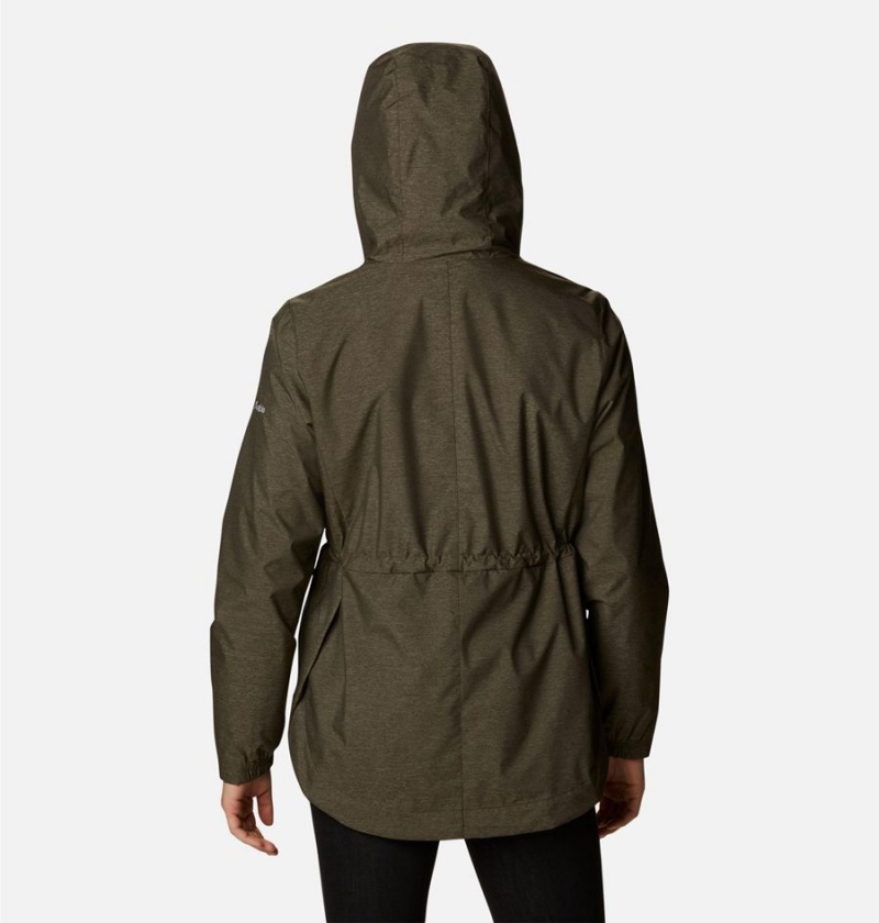 Columbia Lillian Ridge Shell Women's Rain Jacket Olive | NDURWM-635
