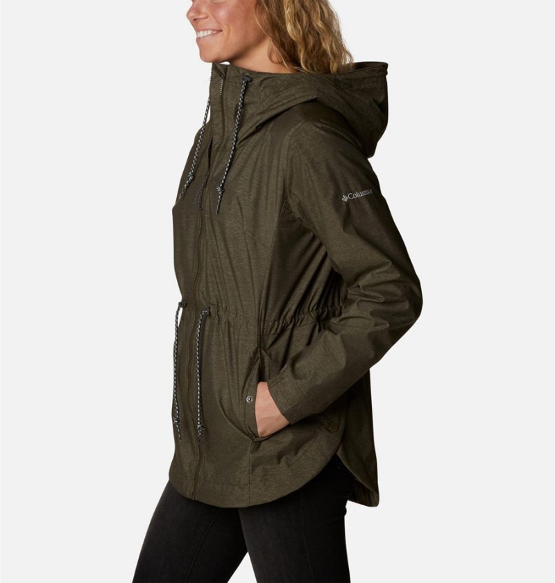 Columbia Lillian Ridge Shell Women's Rain Jacket Olive | NDURWM-635