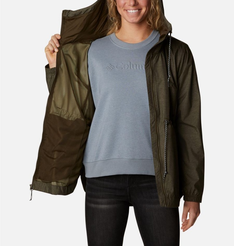Columbia Lillian Ridge Shell Women's Rain Jacket Olive | NDURWM-635