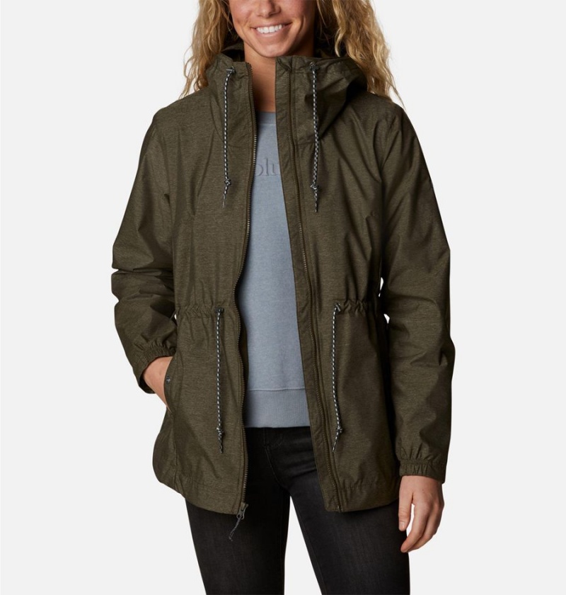 Columbia Lillian Ridge Shell Women's Rain Jacket Olive | NDURWM-635
