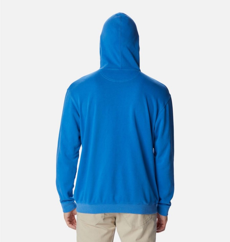 Columbia Lodge French Terry Novelty Men's Hoodie Blue | DFVINX-068