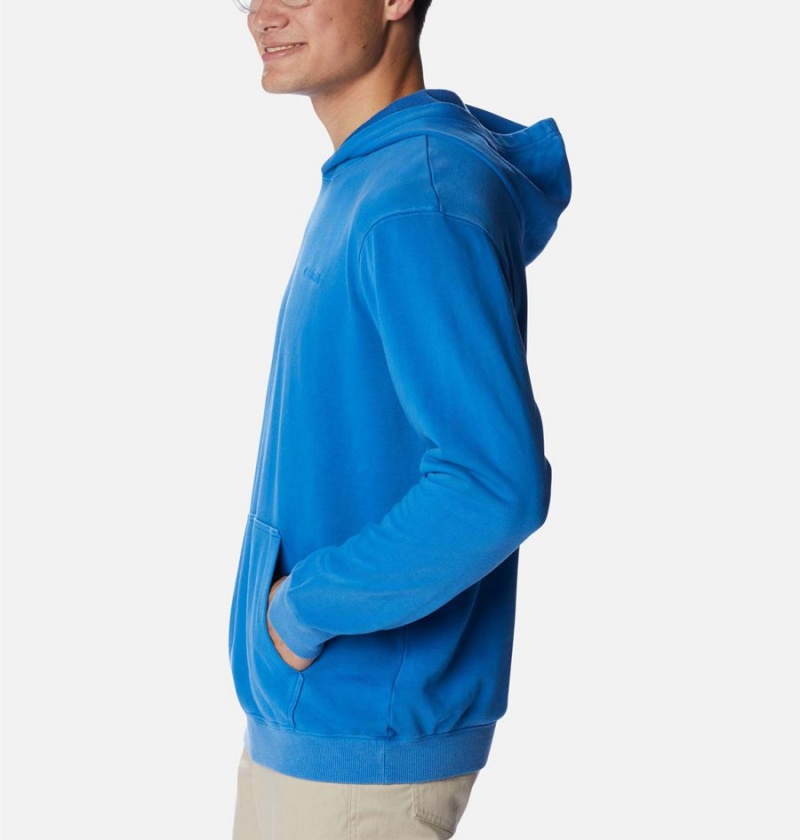 Columbia Lodge French Terry Novelty Men's Hoodie Blue | DFVINX-068