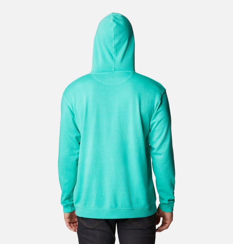 Columbia Lodge French Terry Novelty Men's Hoodie Turquoise | OFMNDC-305